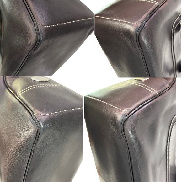 Celine CE00/33 Brown Leather Boogie Satchel Bag Made in Italy Top Handle Purse - Picture 14 of 15